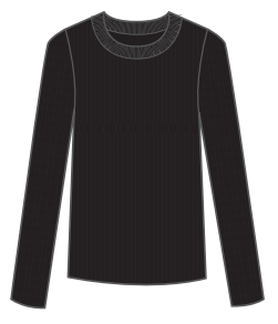 CREW NECK RIBBED PULLOVER