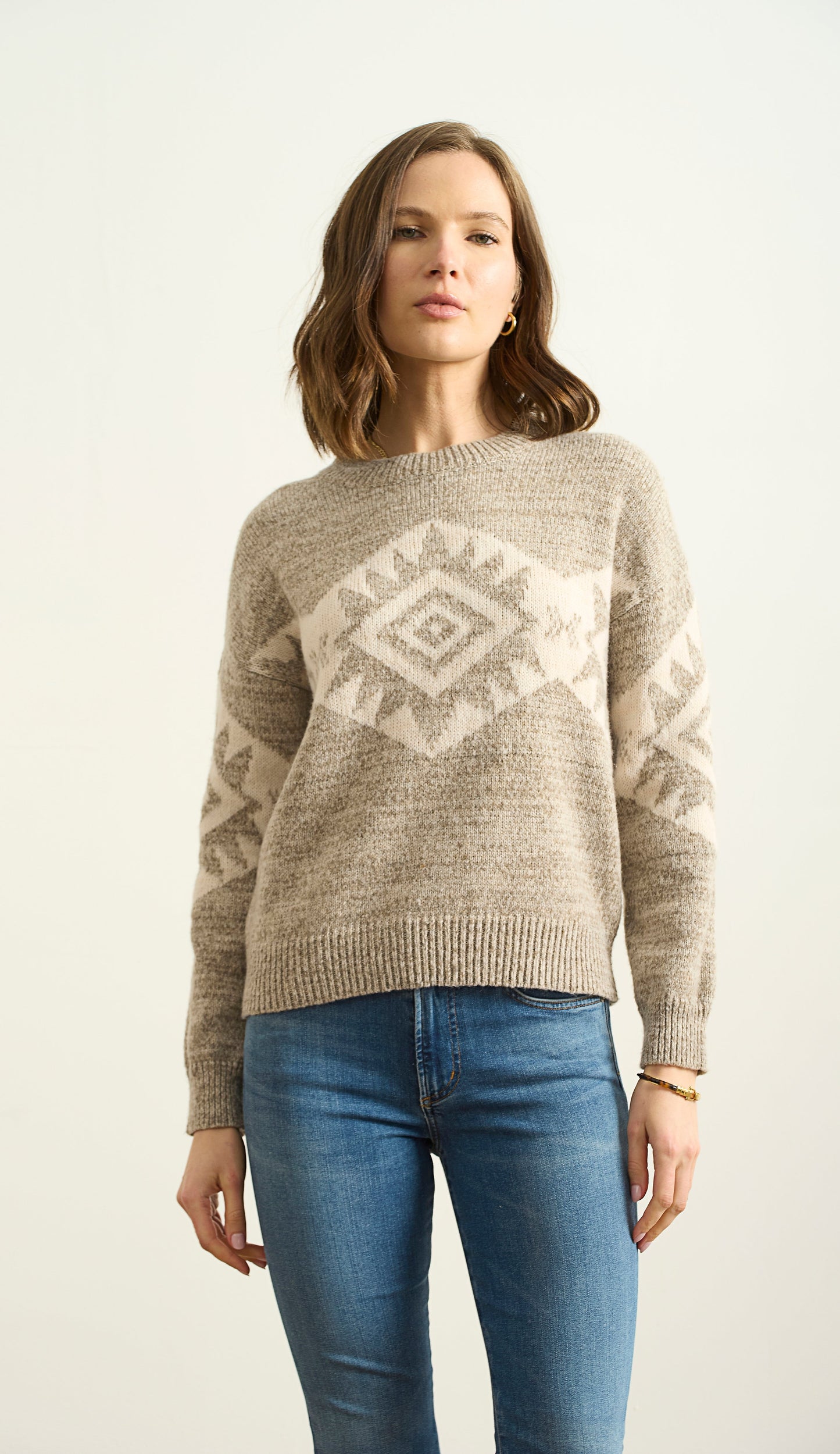 JACQUARD PULLOVER CREWNECK