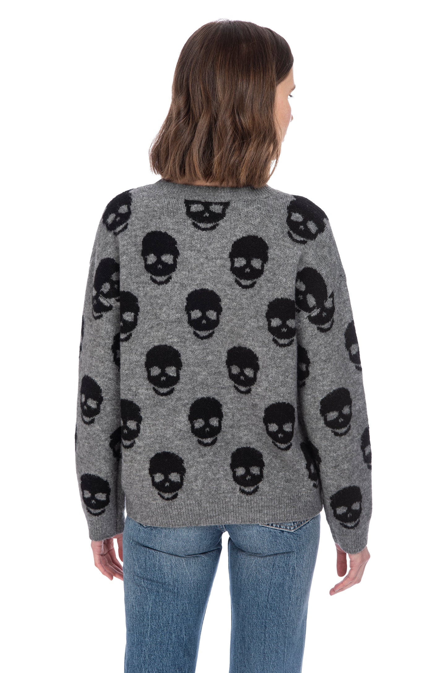 SKULL JACQUARD SWEATER