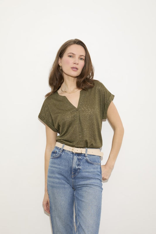 CATY PLEAT FRONT TOP