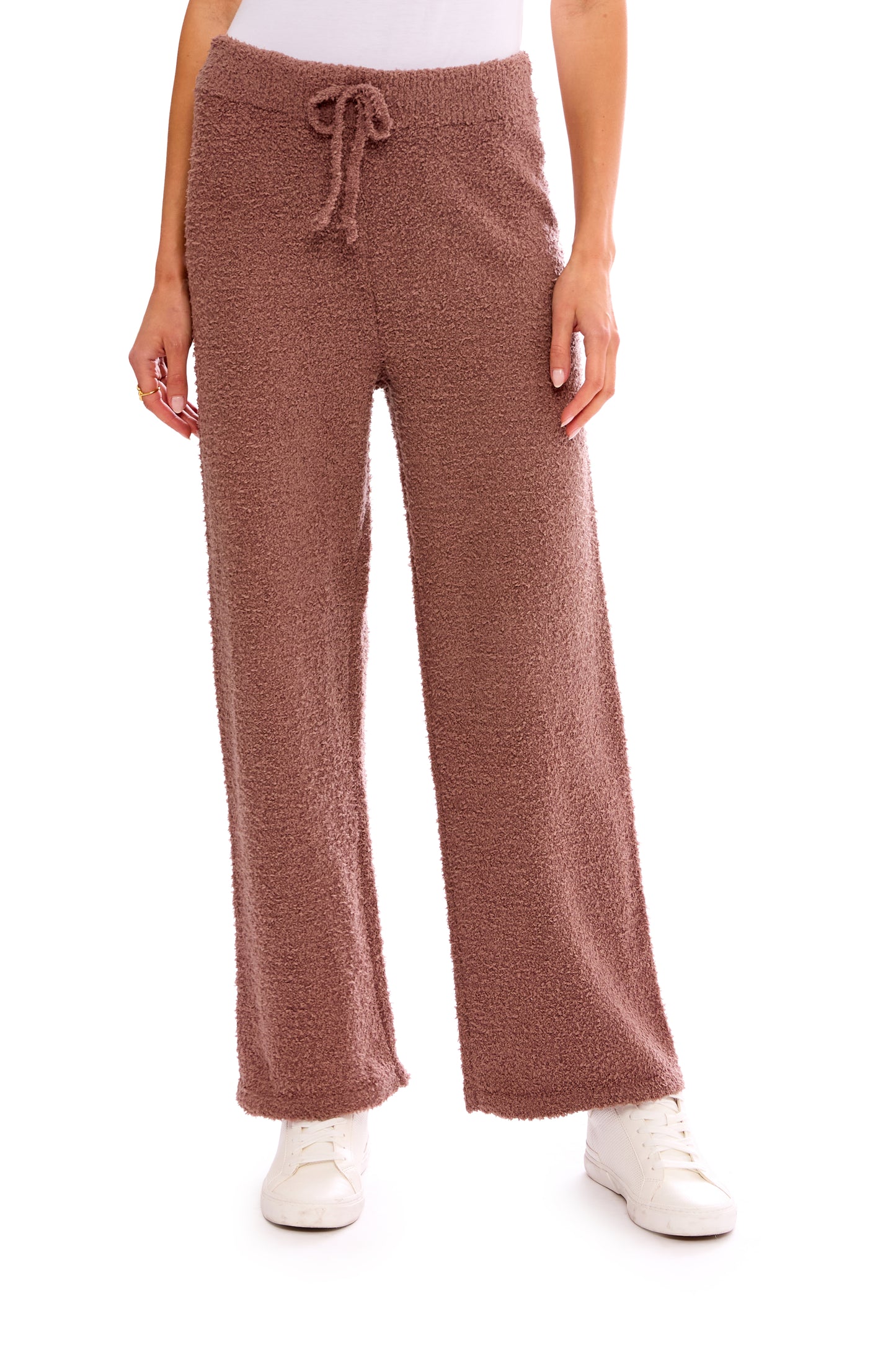 SILKY PLUSH TIE FRONT SWEATER PANT