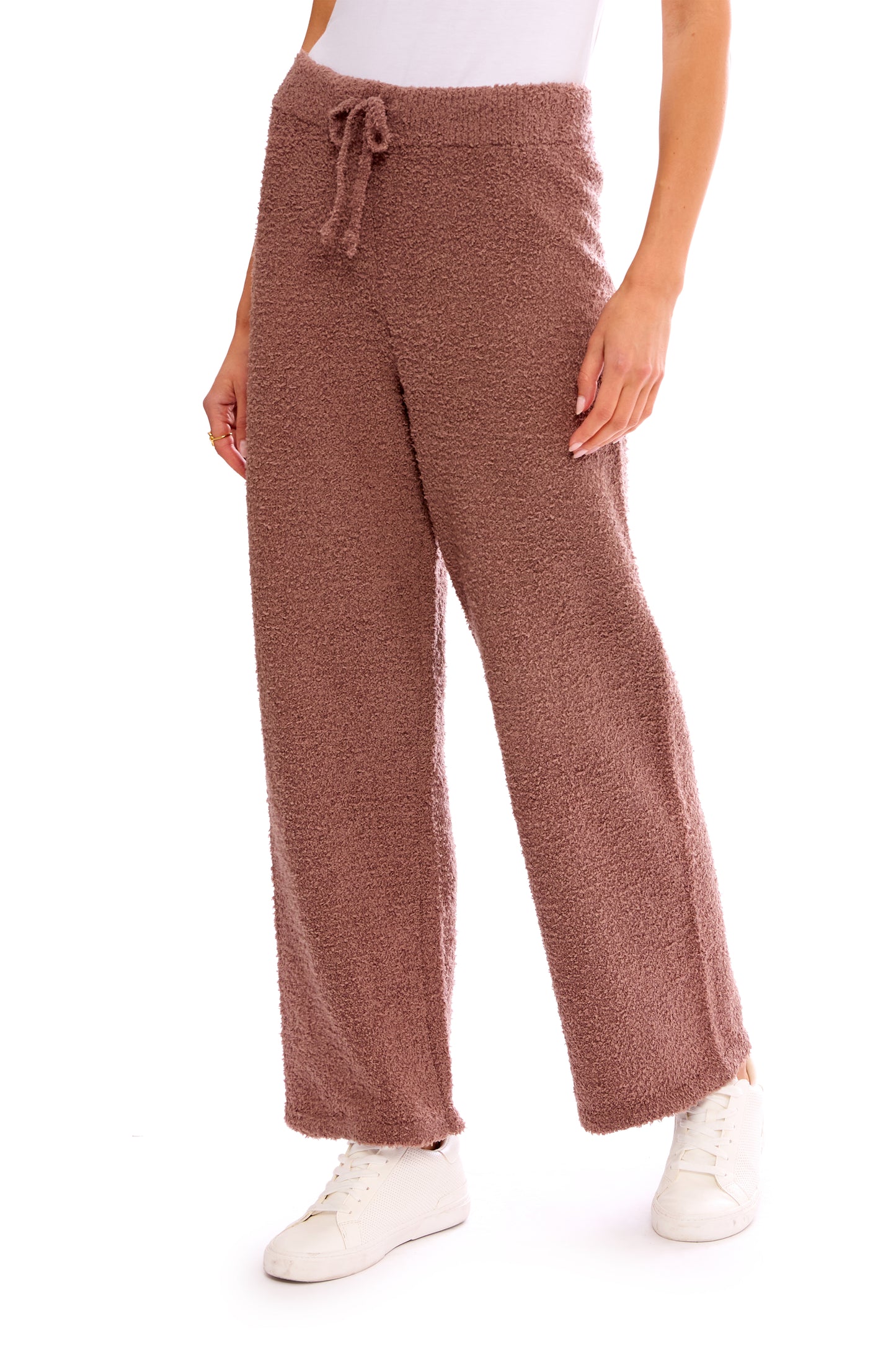 SILKY PLUSH TIE FRONT SWEATER PANT