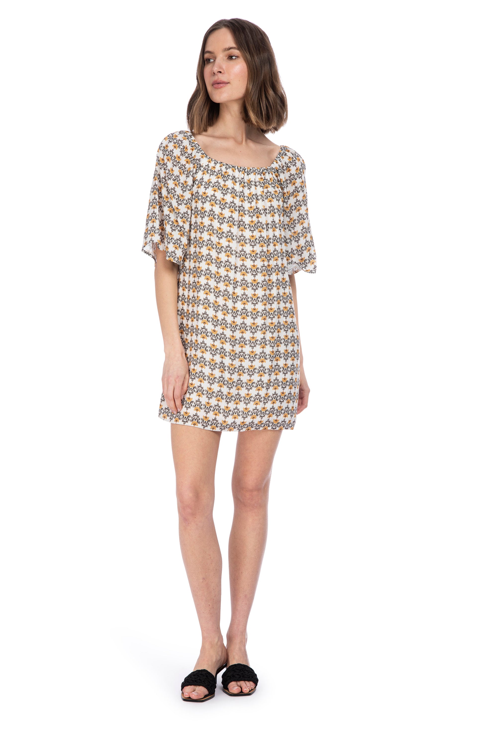 Elbow SLV Shift Dress