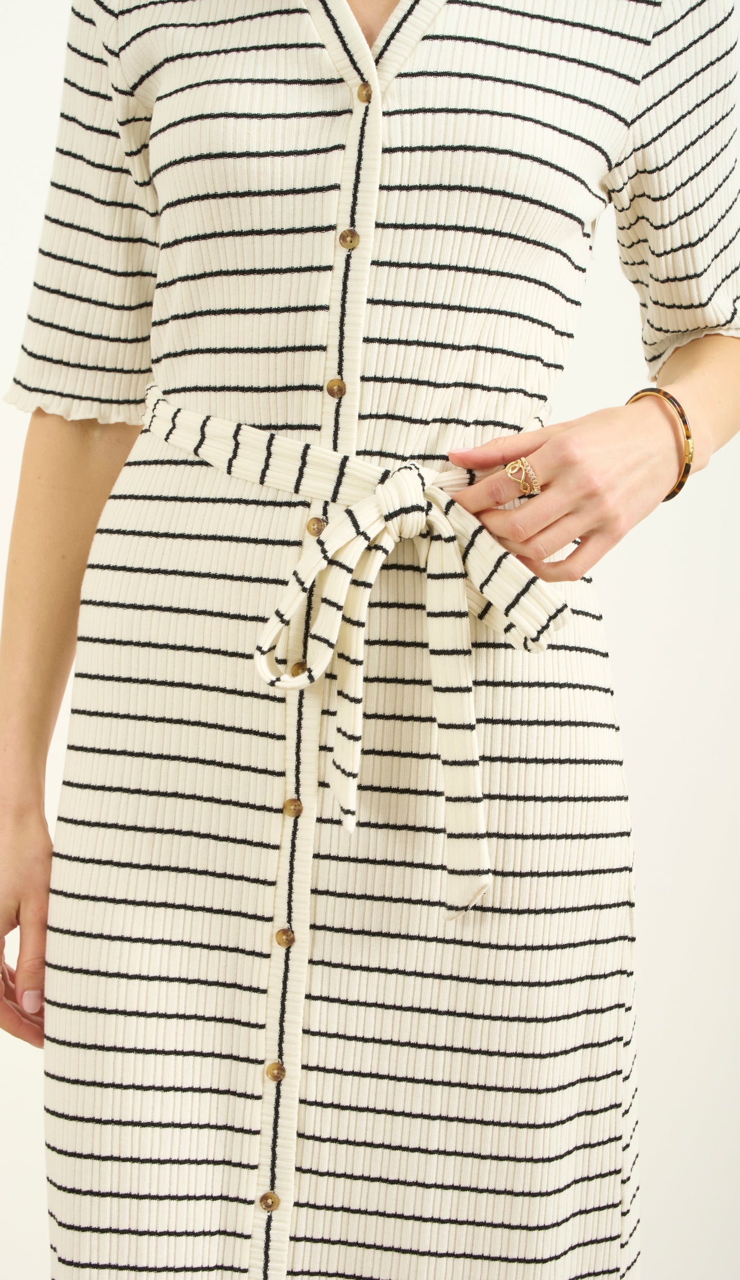 ELB CREW NECK MIDI DRESS