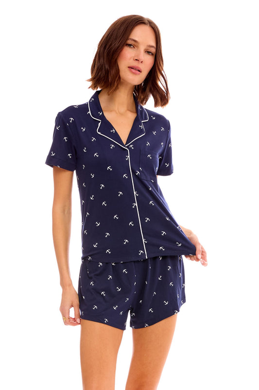 ANCHOR PJ SHIRT & SHORT SET