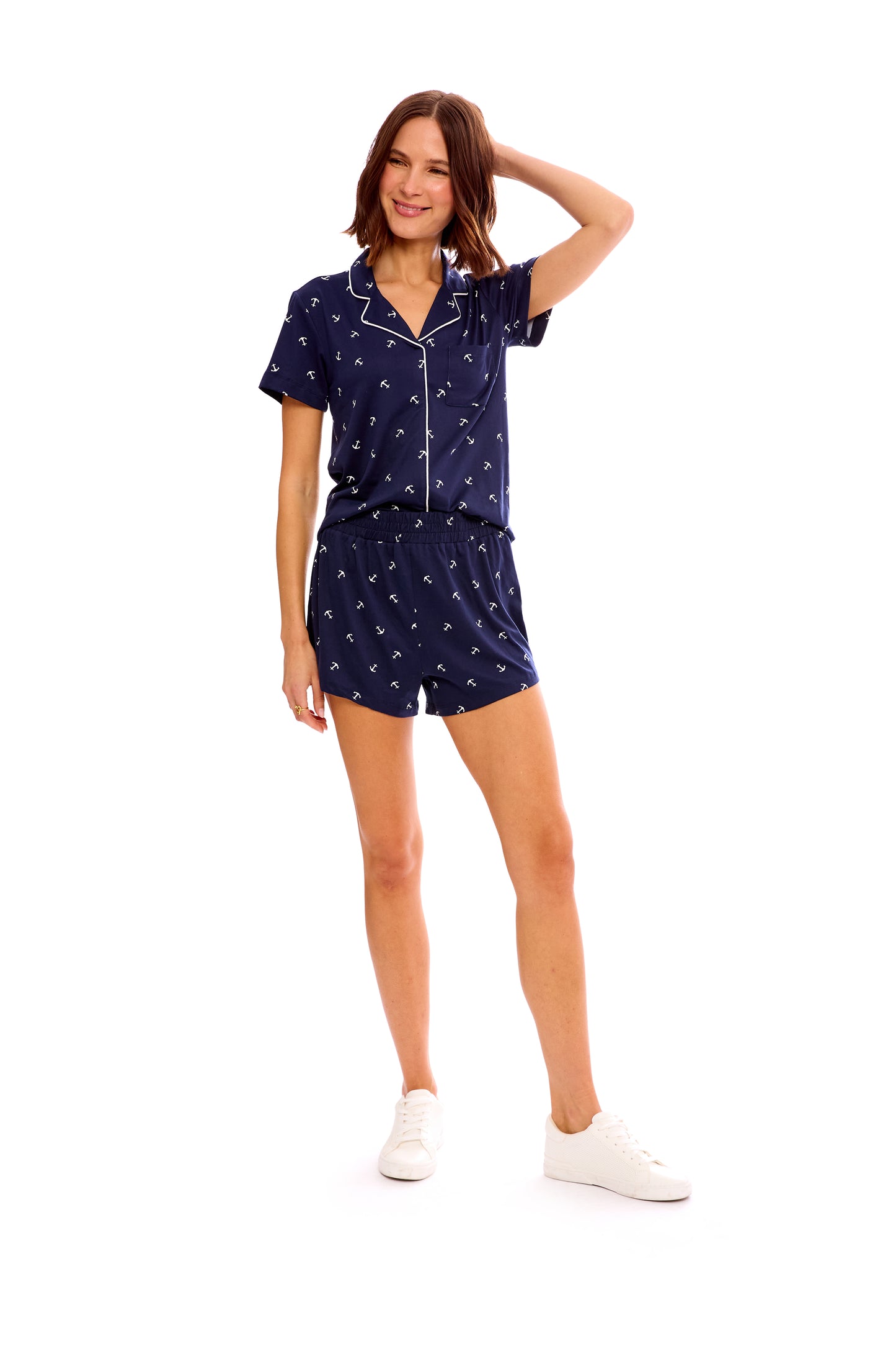 ANCHOR PJ SHIRT & SHORT SET