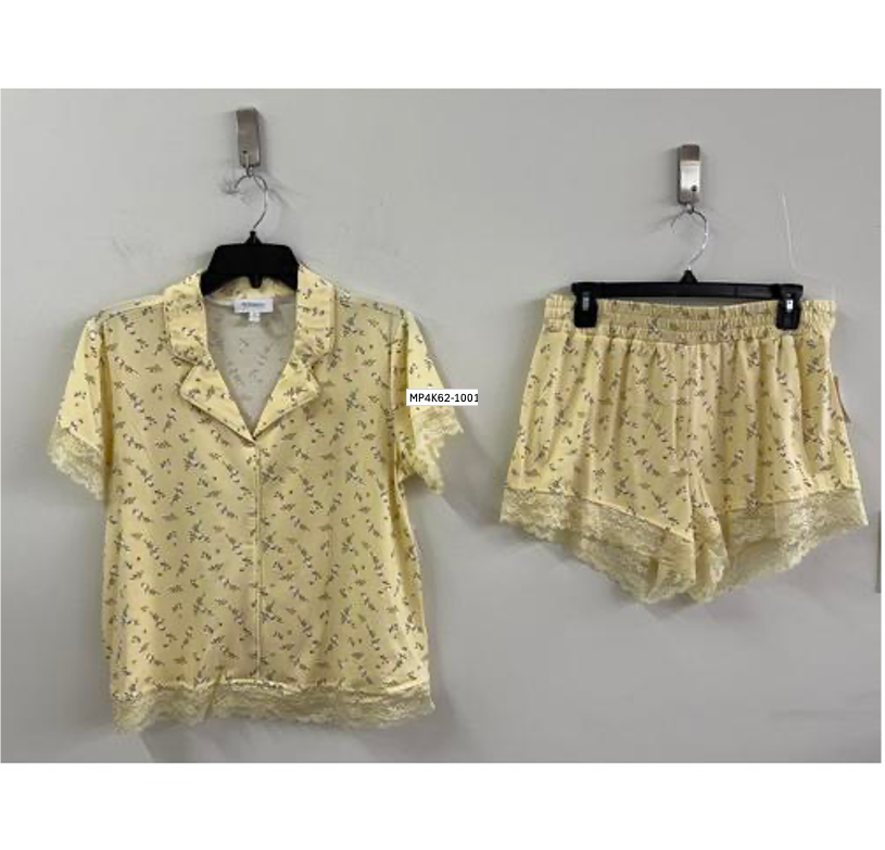 BUTTER SHORT SET W/LACE TRIM