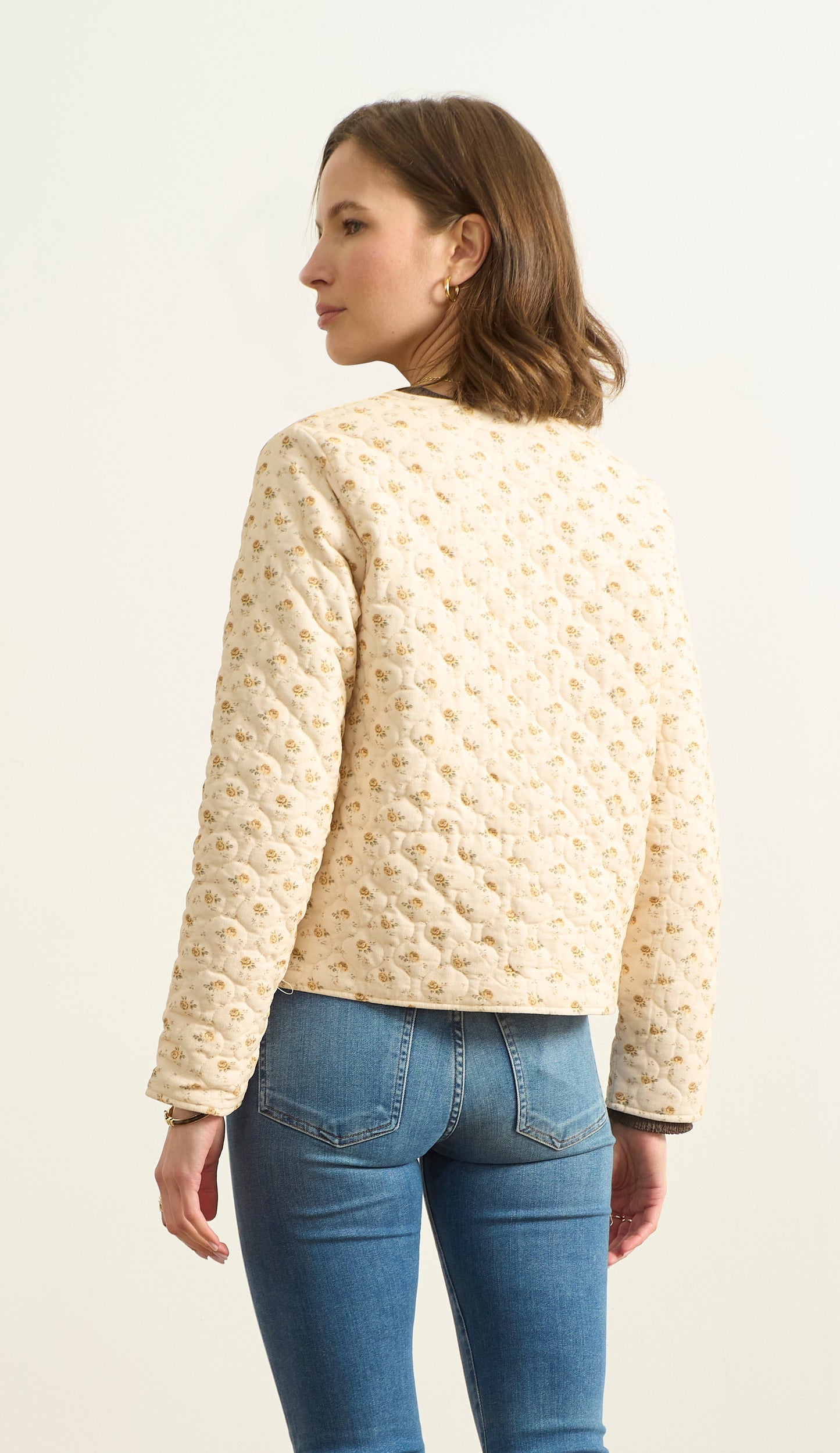 TIE FRONT QUILT JACKET