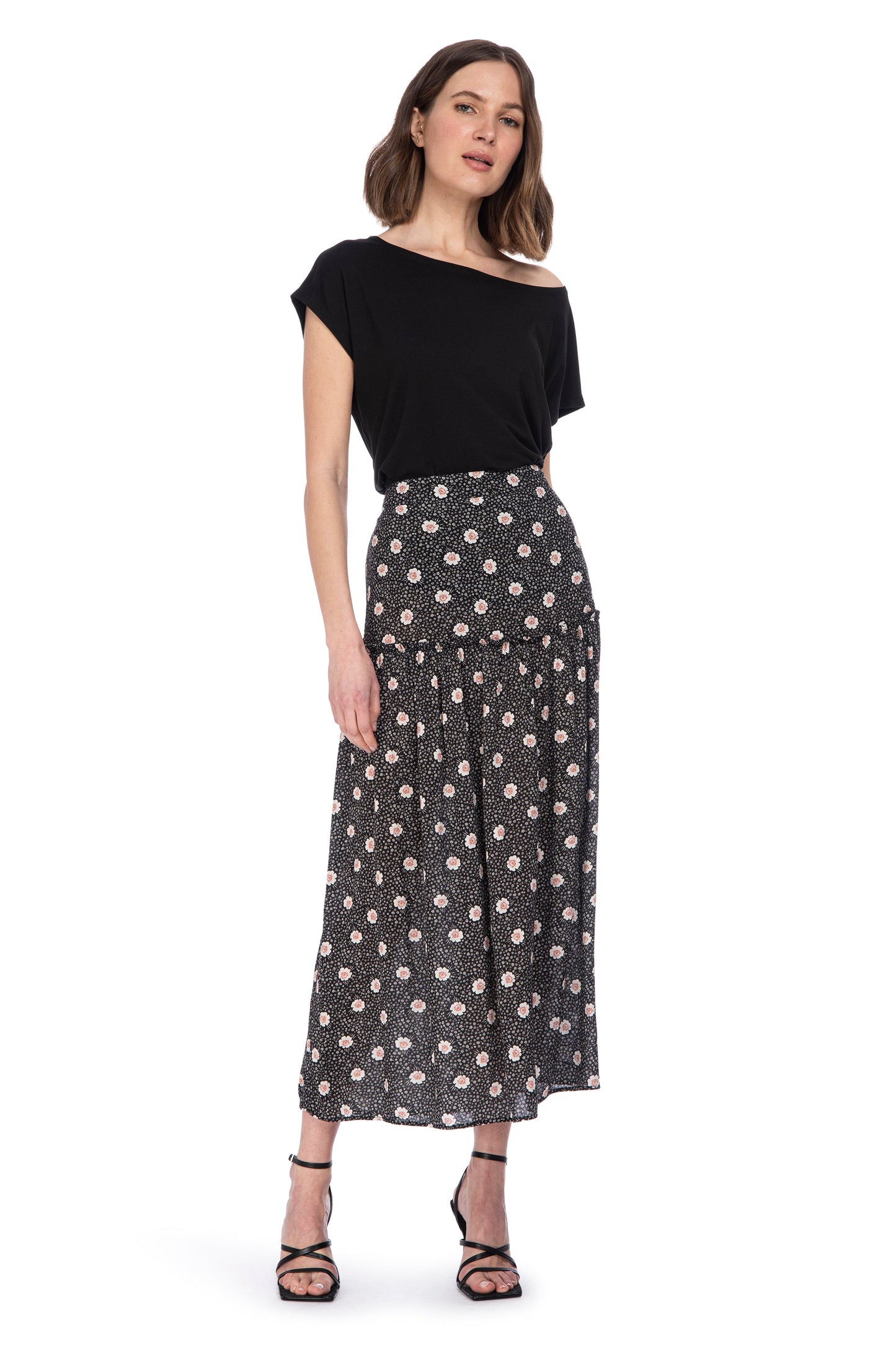 RUFFLE EDGE MIDI SKIRT – Bobeau