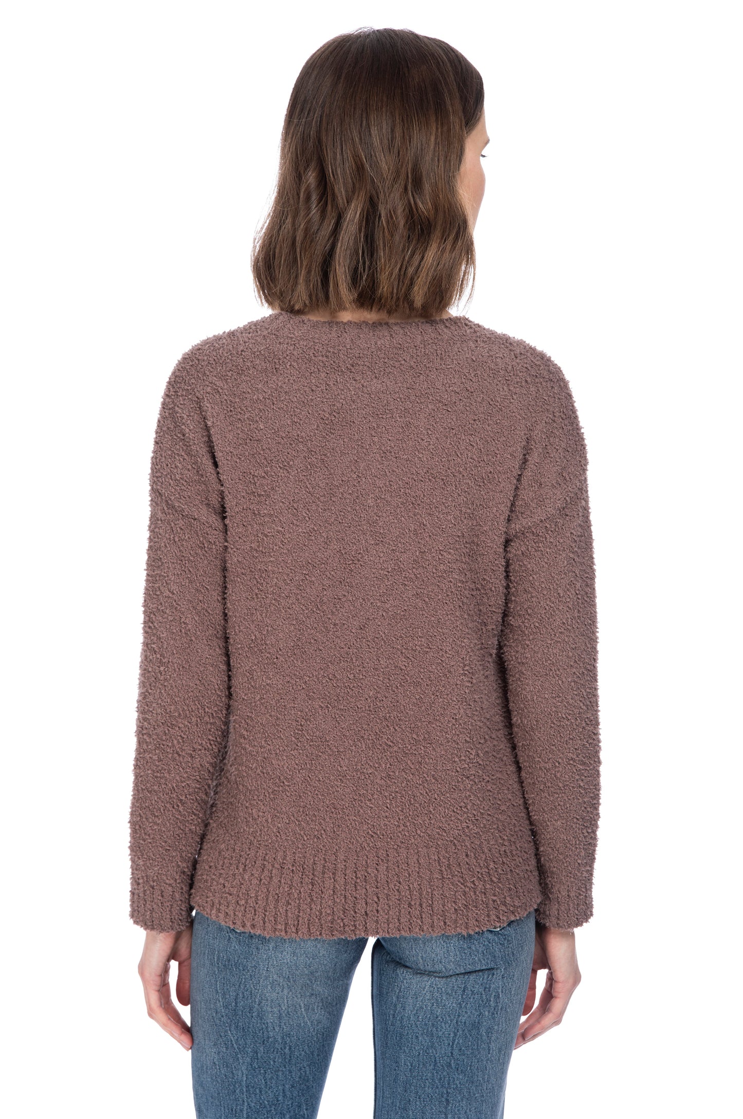 SILKY PLUSH STEP HEM PULLOVER