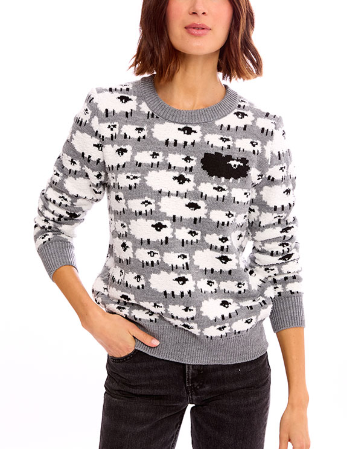 BLACK SHEEP PULLOVER SWEATER