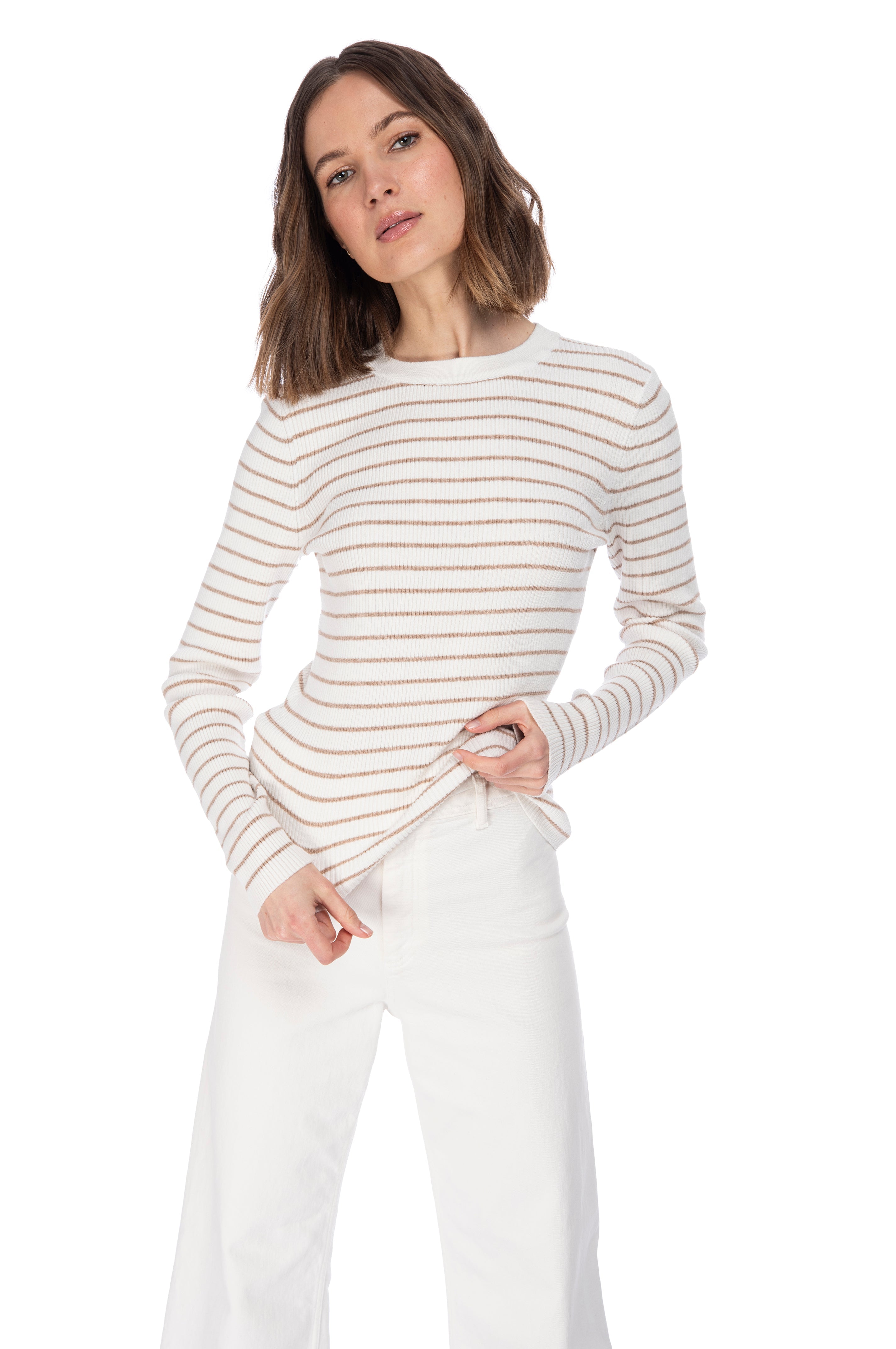 Store NWT Bobeau Off The Shoulder Ribbed Sweater