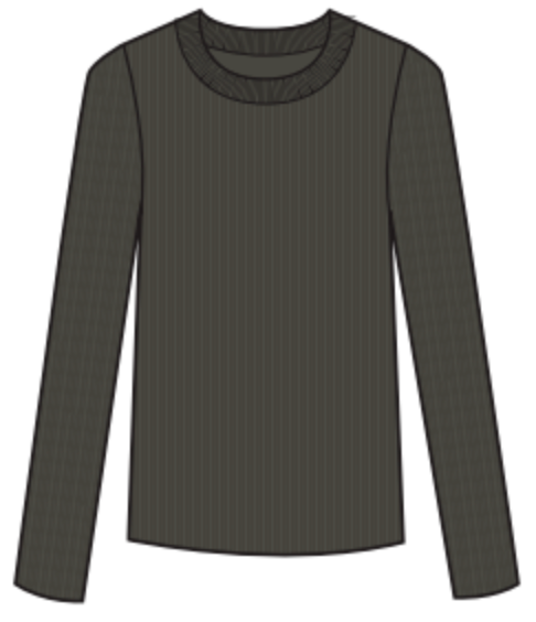 CREW NECK RIBBED PULLOVER