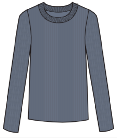 CREW NECK RIBBED PULLOVER