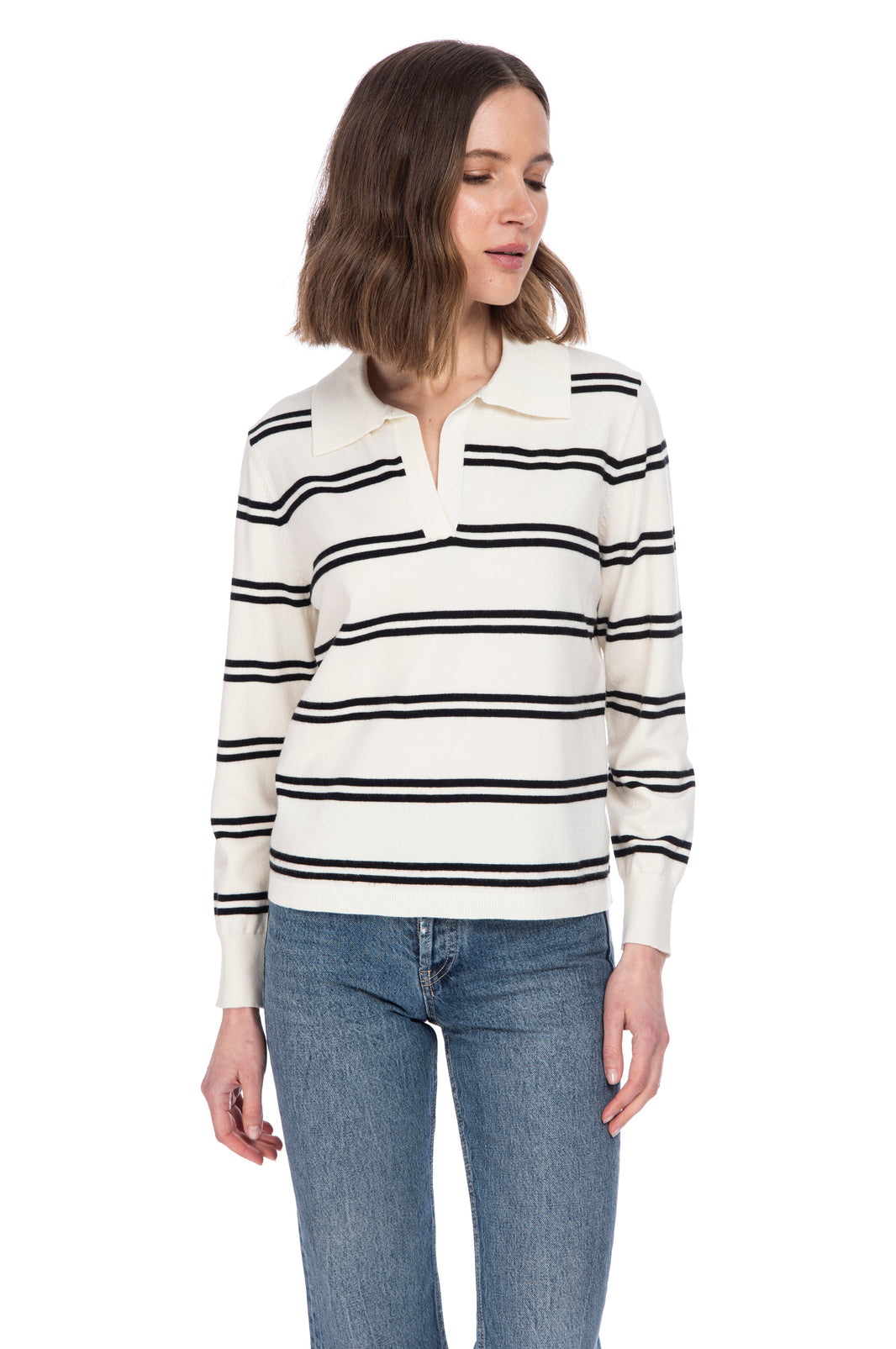 BOBEAU Womens Textured Long Sleeve Button Up Sweater