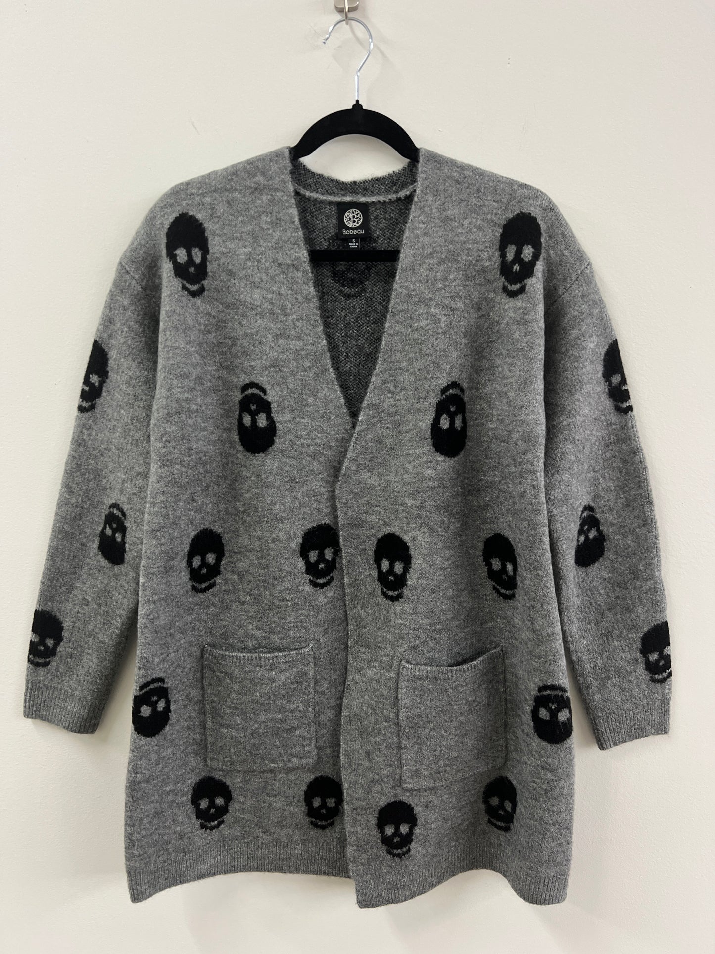 SKULL OPEN FRONT CARDIGAN