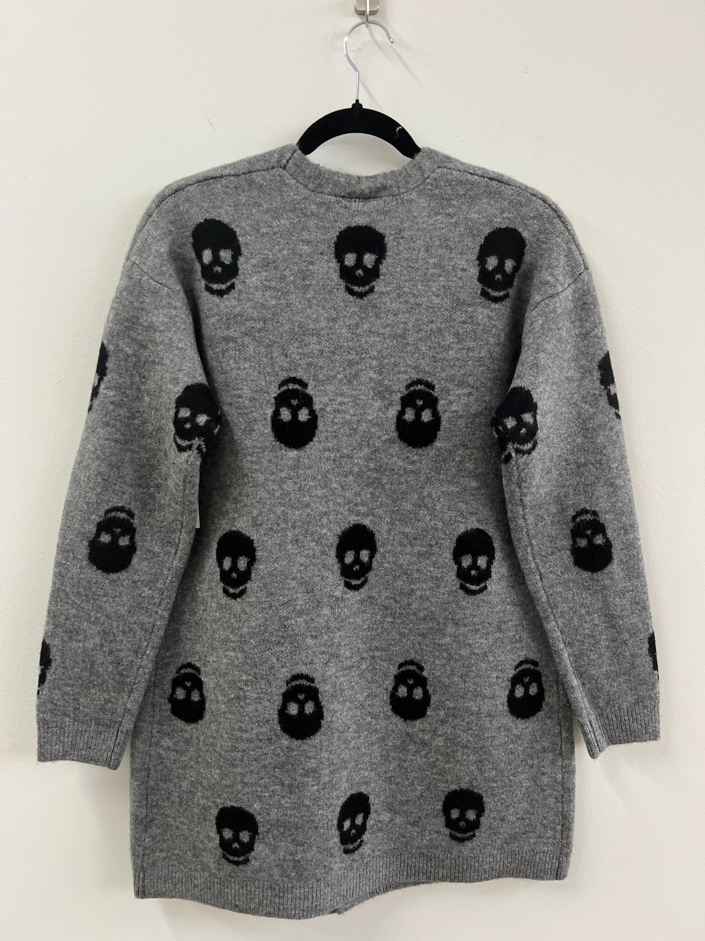 SKULL OPEN FRONT CARDIGAN