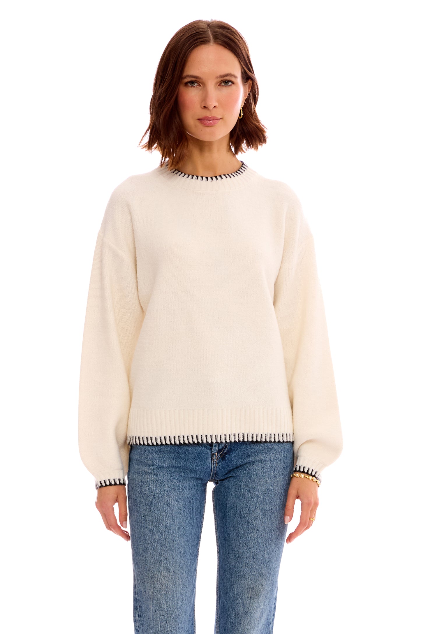 WHIPSTITCH CREWNECK PULLOVER