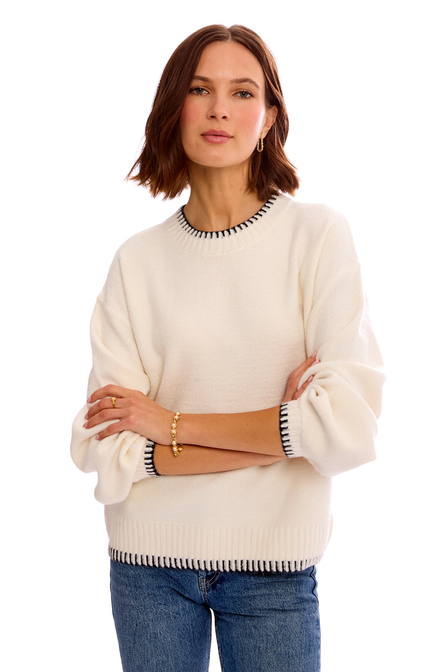 WHIPSTITCH CREWNECK PULLOVER