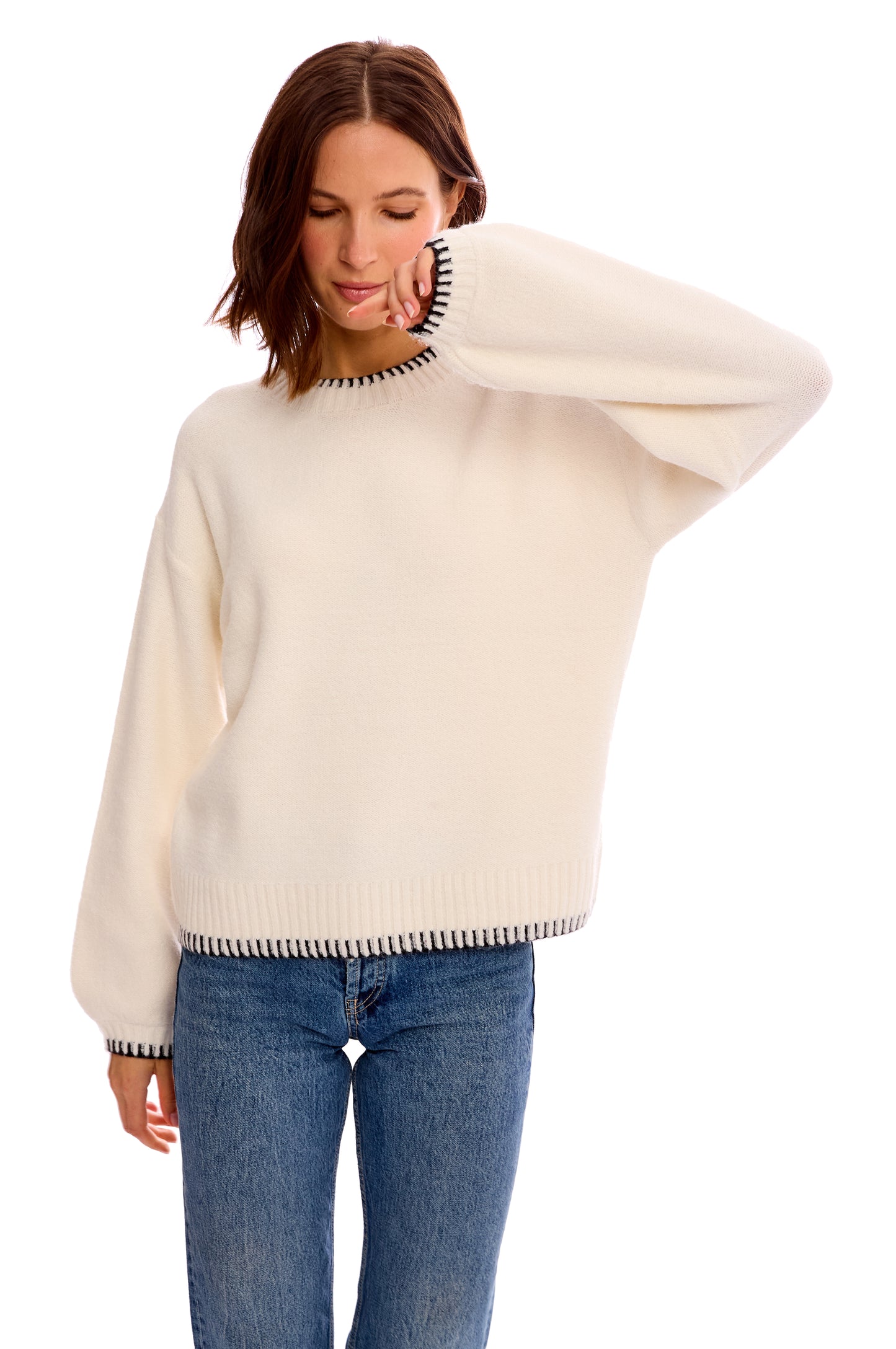 WHIPSTITCH CREWNECK PULLOVER