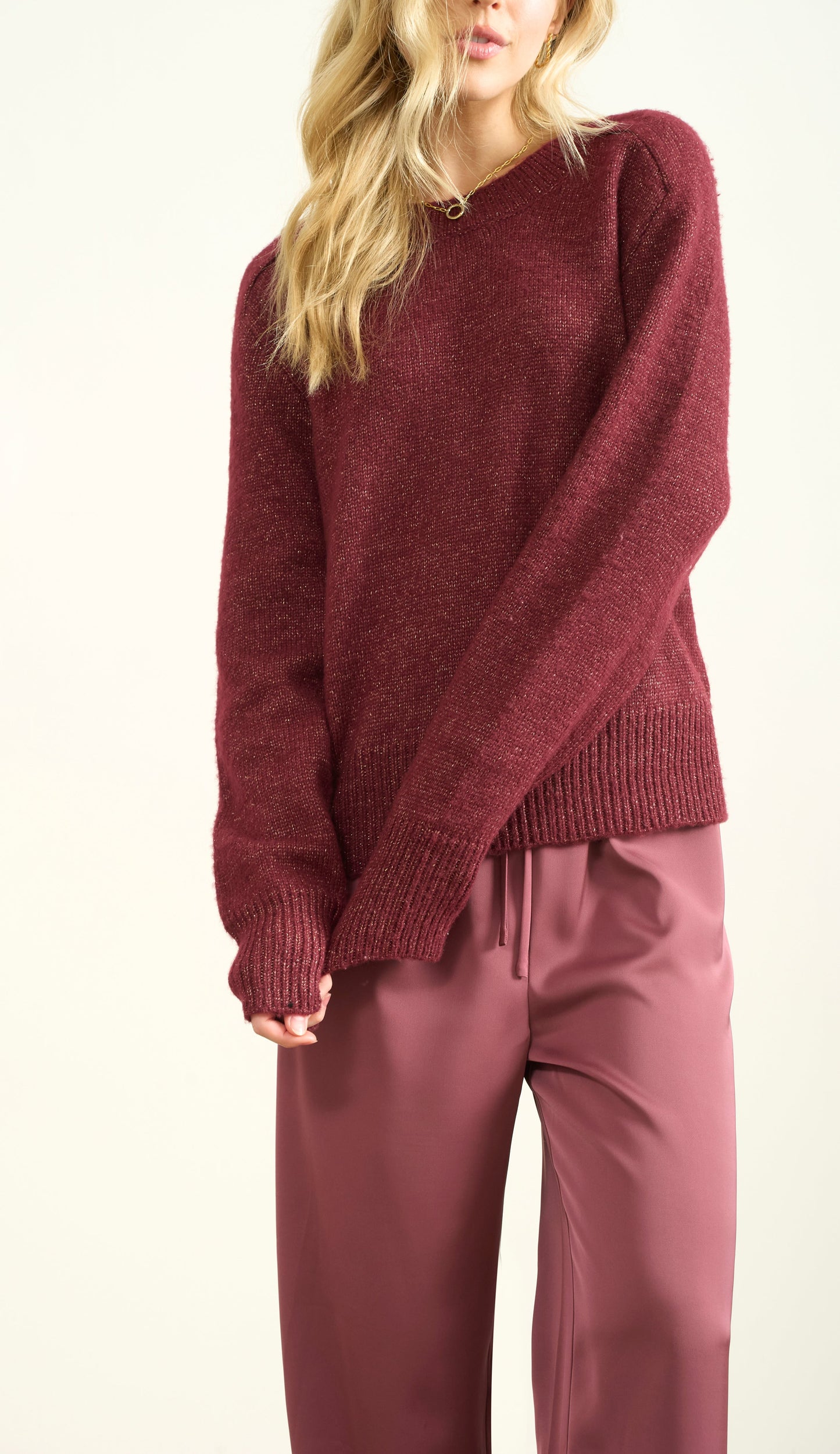 CREWNECK LUREX SWEATER