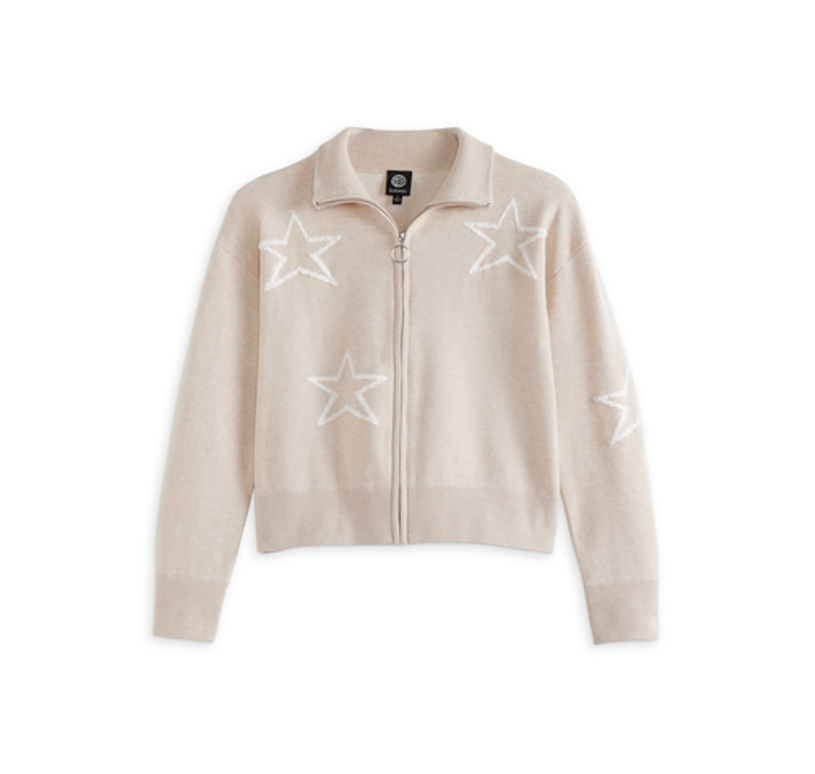 STAR ZIP UP SWEATER