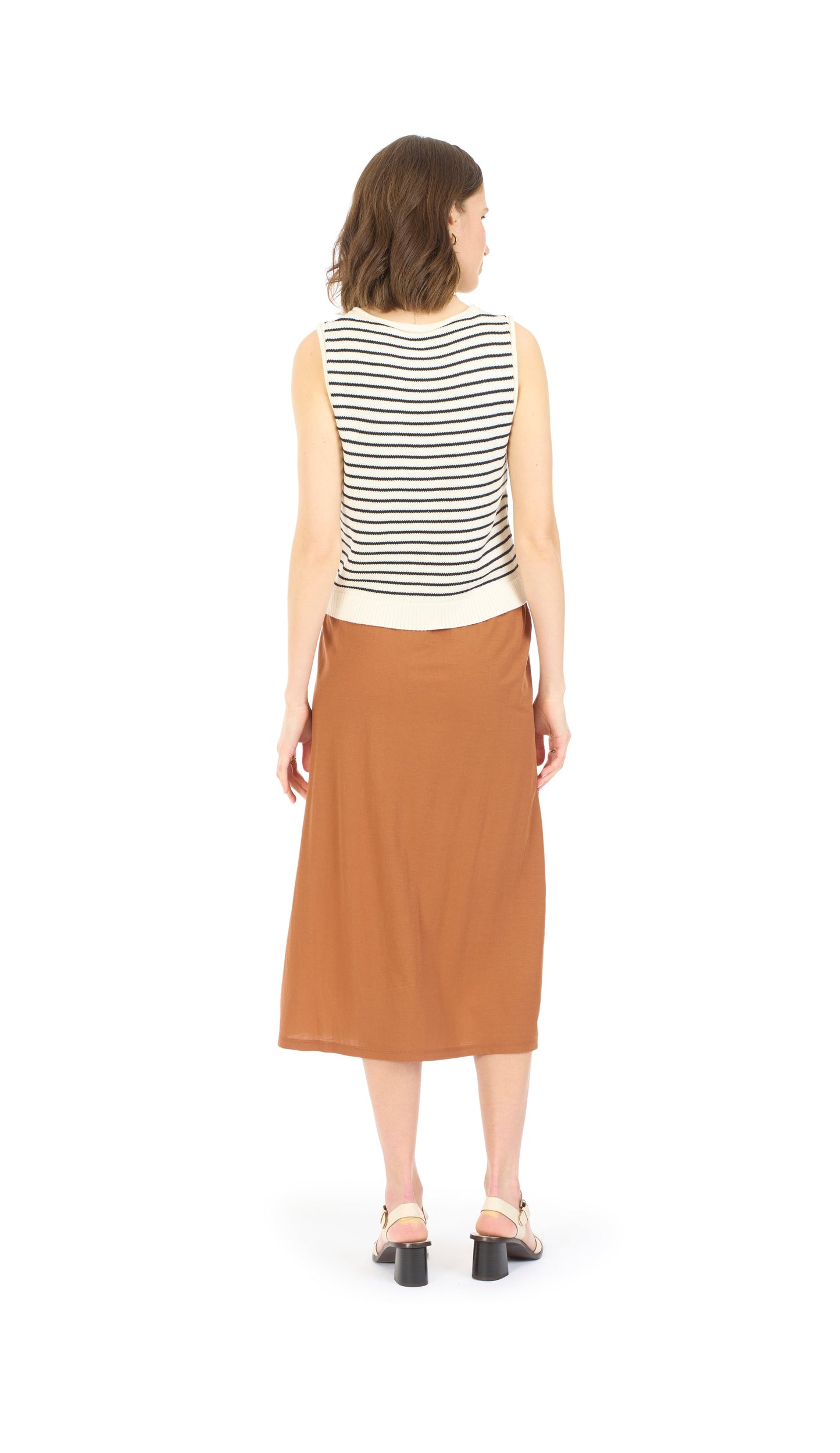 BUTTON FRONT SLVLSS SWEATER