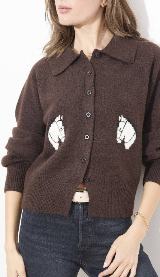HORSE CARDIGAN SWEATER