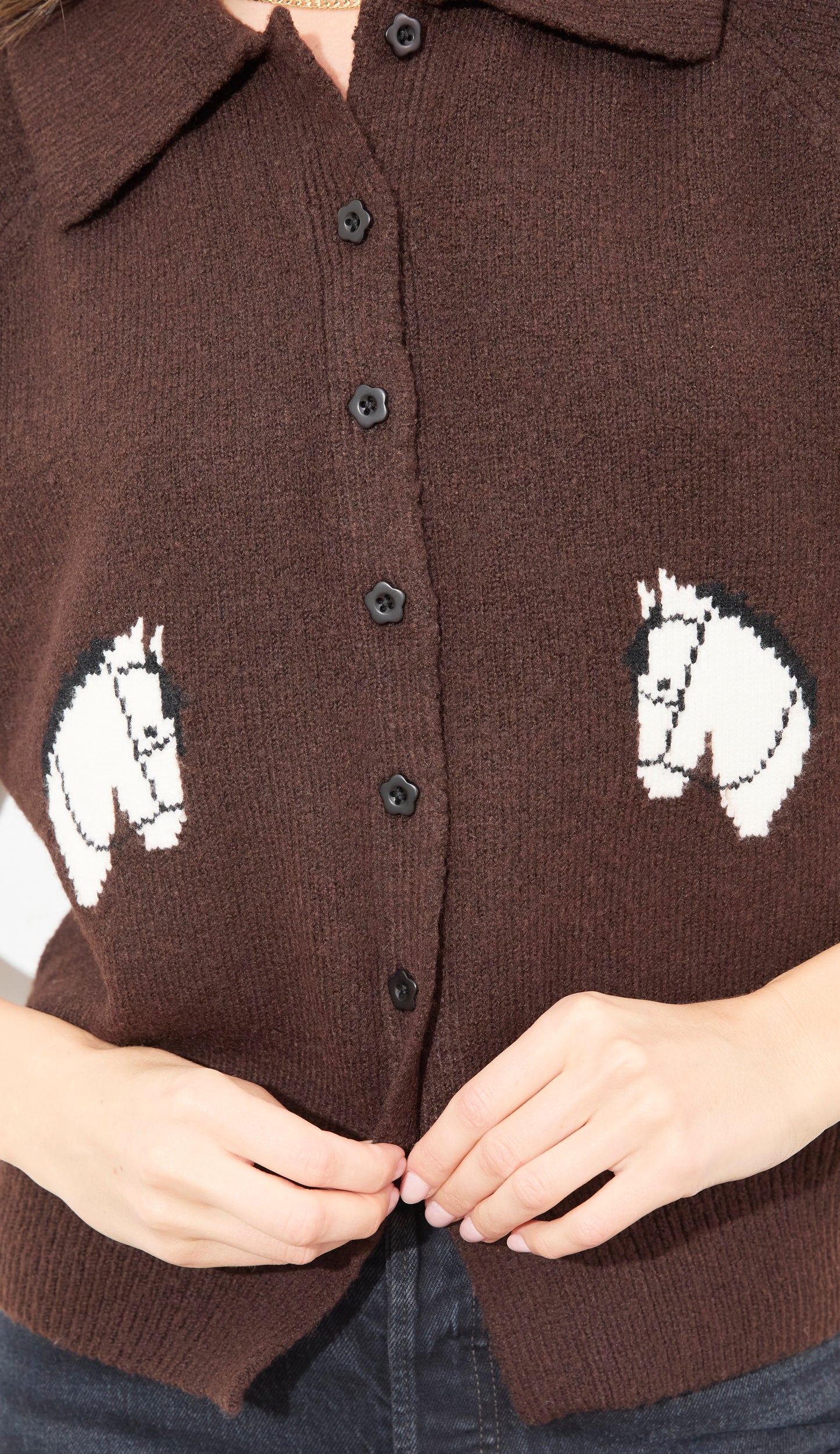 HORSE CARDIGAN SWEATER
