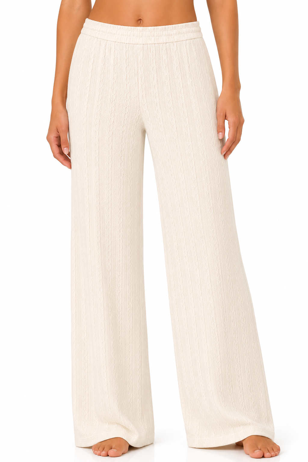 CABLE KNIT PANTS