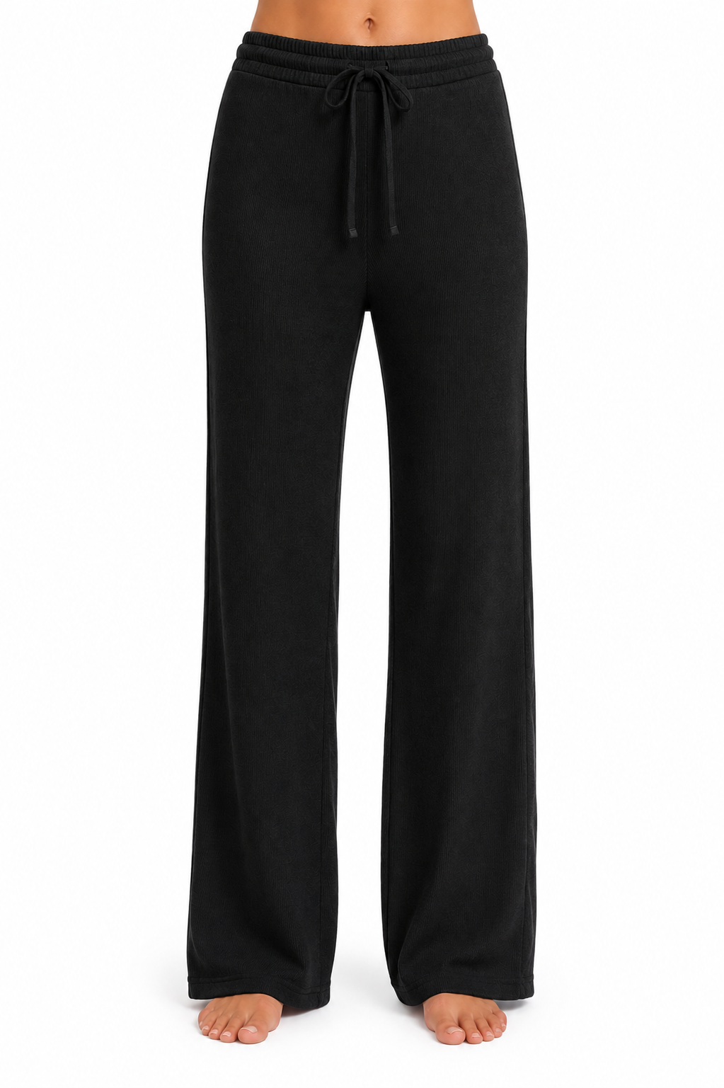 STRAIGHT LEG MINI RIB PANTS