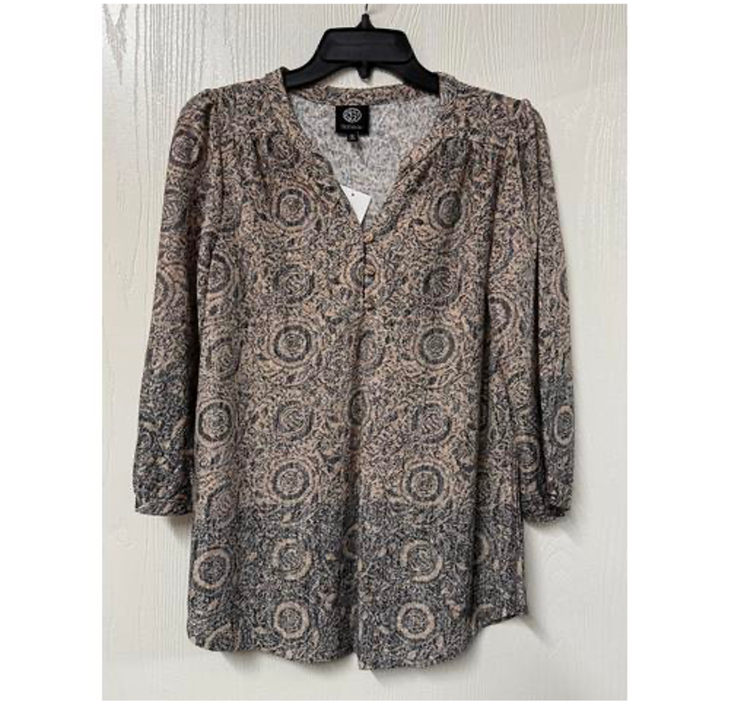 3QTR SLV TUNIC TOP