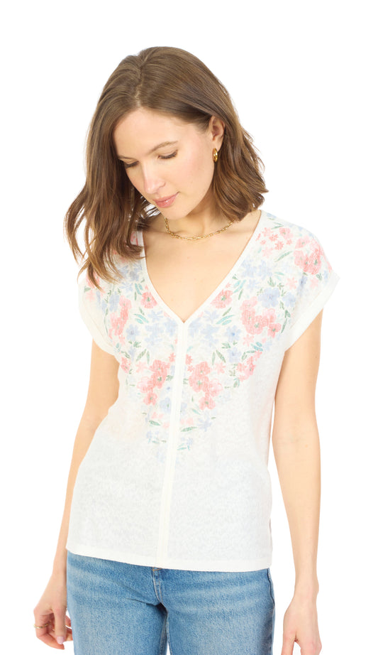 CATY PLACEMENT PRINT TEE