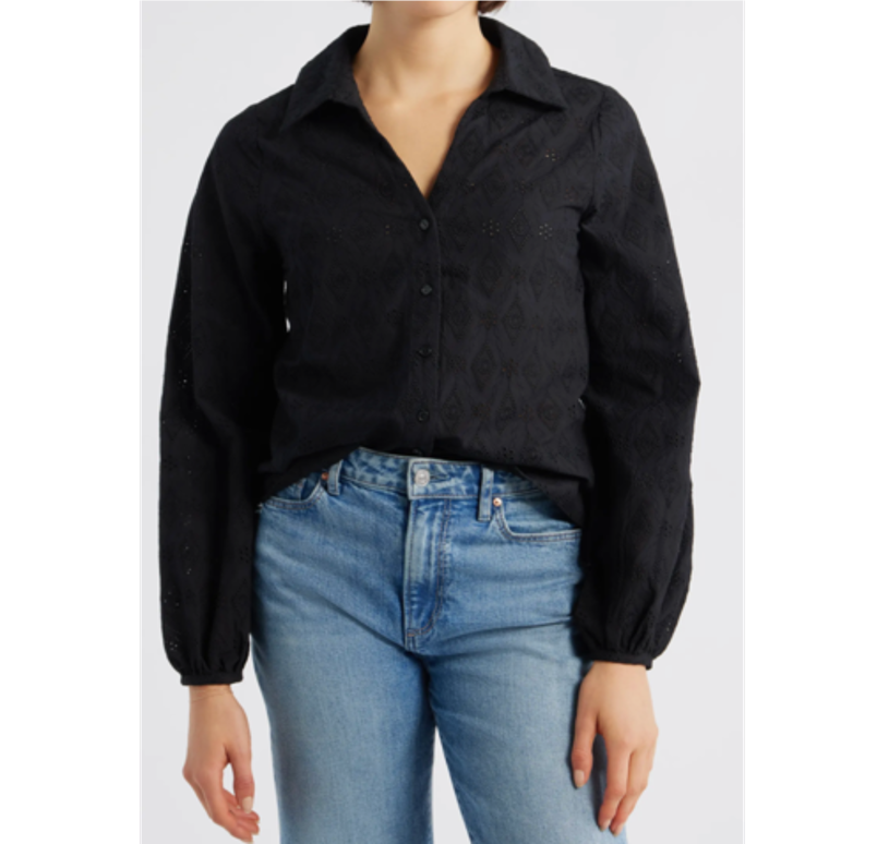 EMBROIDERED BUTTON UP  (WS)