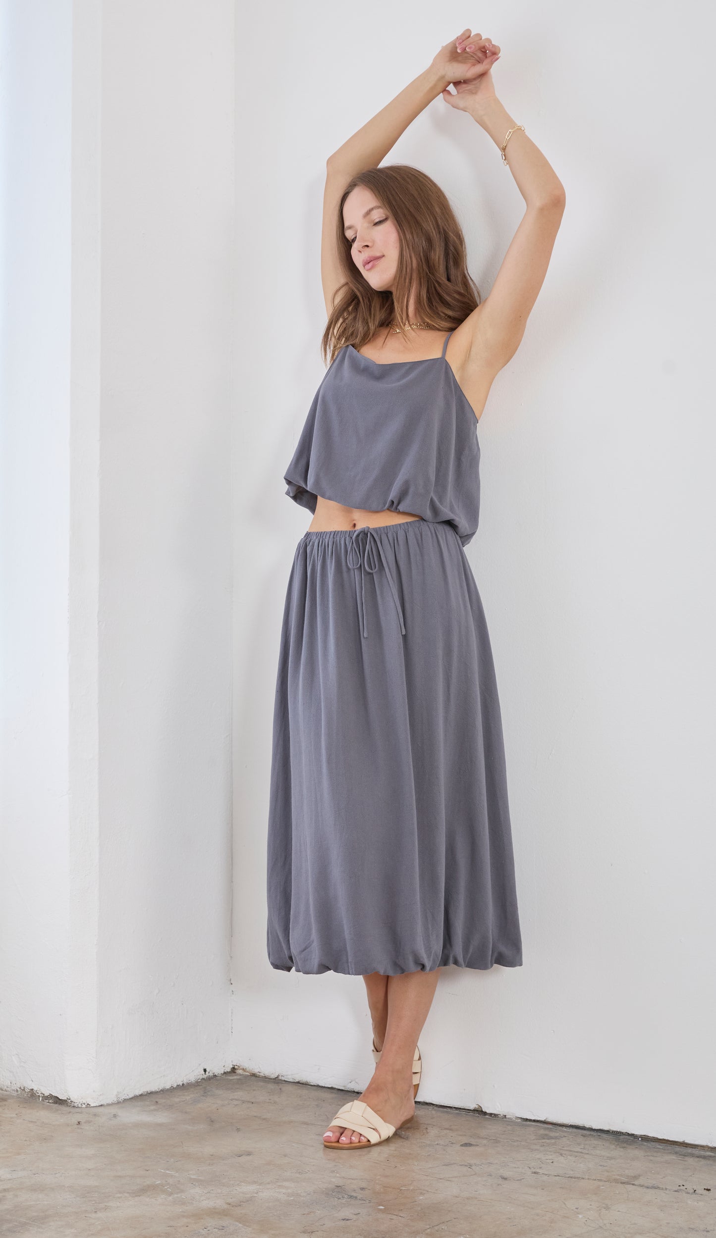 BUBBLE MIDI SKIRT