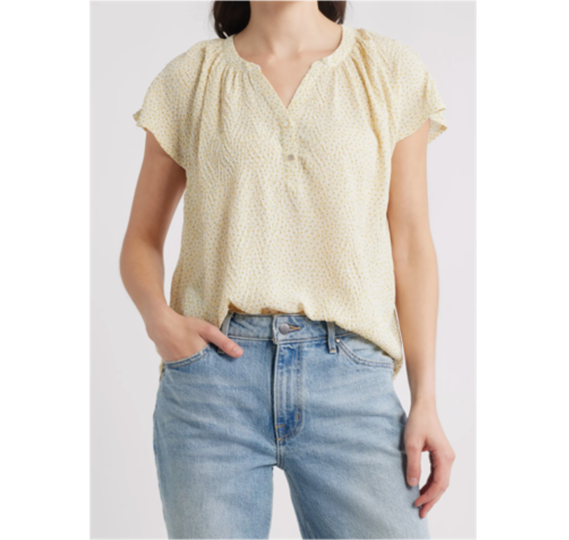 SS DOLMAN W/HENLEY PLACKET  (WS)