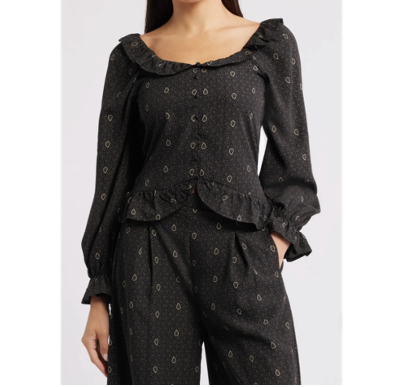 RUFFLE EDGE CORSET TOP