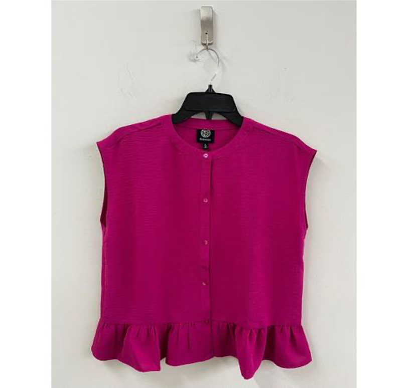 BUTTON UP FLOUNCE TOP  (WS)