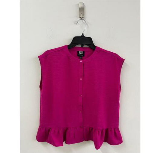 BUTTON UP FLOUNCE TOP  (WS)