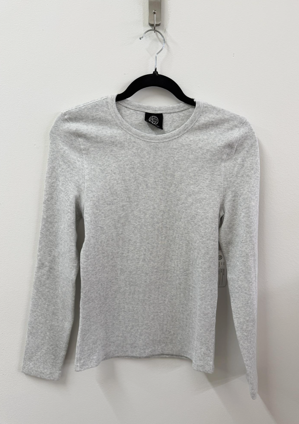 LONG SLEEVE FITTED RIB CREW