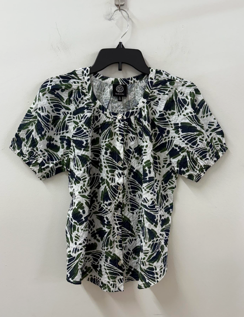 SS PUFF BUTTON DOWN TOP