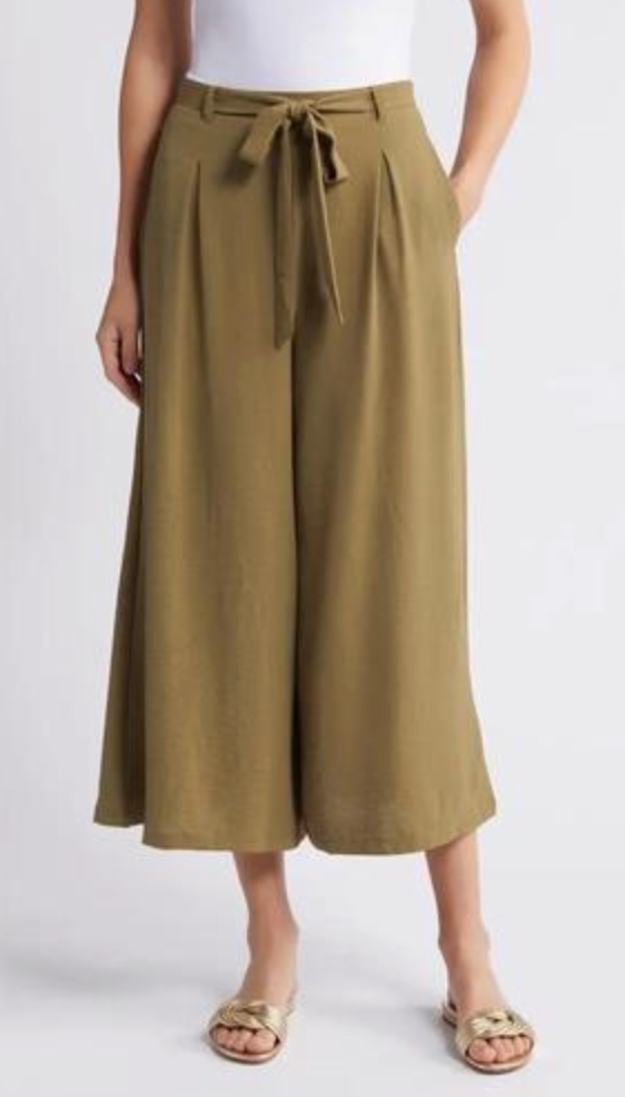 TIE WAIST CROP TROUSER
